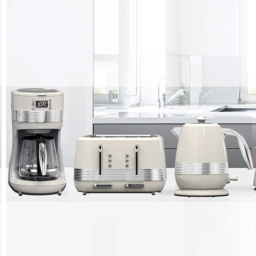Kitchen Appliances In - 2026年ホットセール トースターと電気ケトル キッチン家電セット コーヒーメーカー ステンレス製電気ケトルとトースター