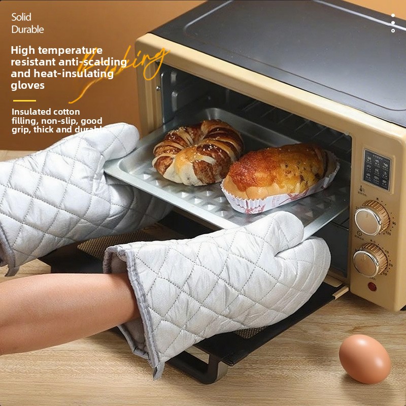 Microwave Oven - キッチン用断熱手袋。高温に強く、火傷防止機能付き。電子レンジ専用、滑り止め加工、厚手で耐久性に優れたベーキング用手袋。