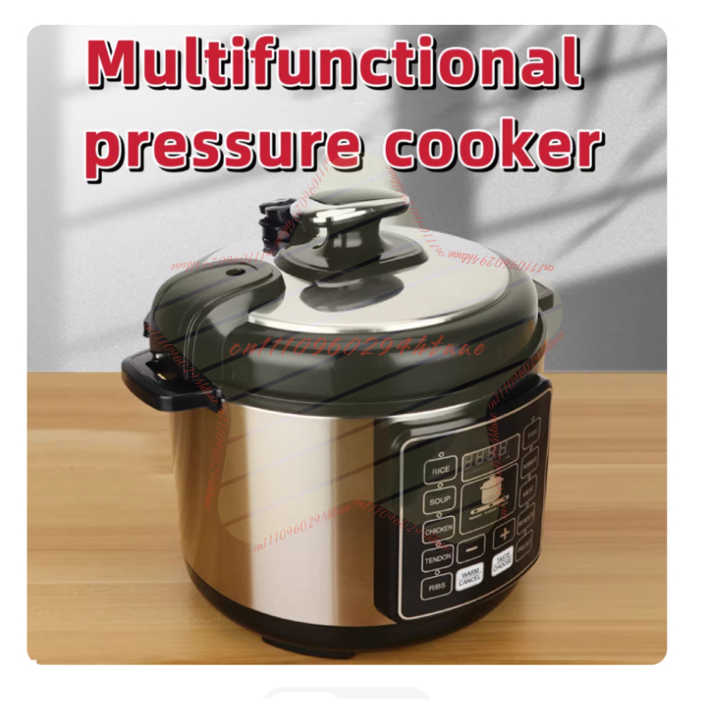 Rice Cooker - 電気圧力鍋 6L 大容量、家庭用多機能炊飯器、インテリジェント予約機能付き圧力鍋