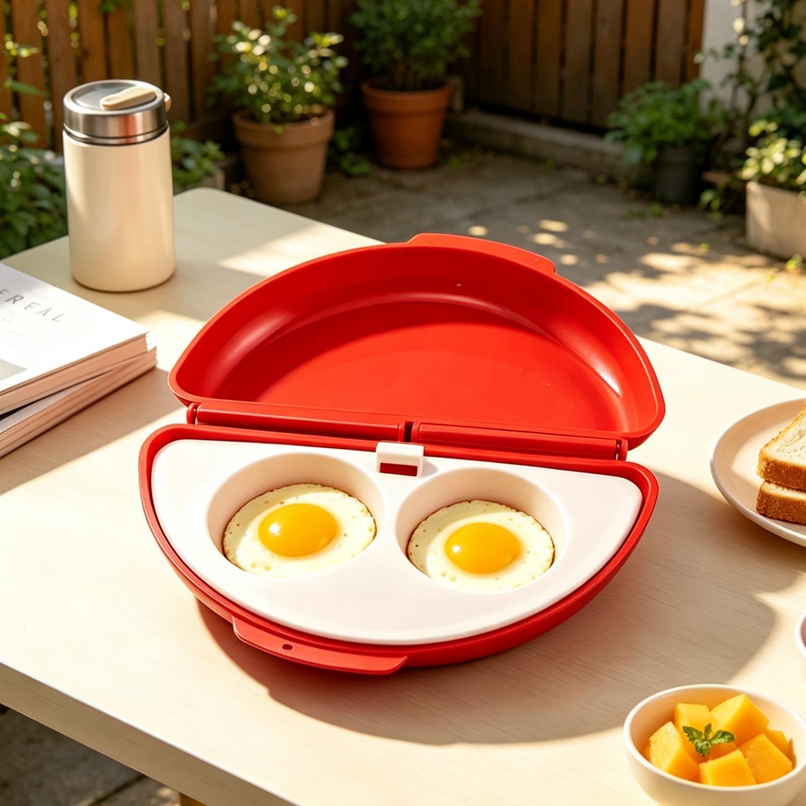 2つの空洞を備えた電子レンジ用オムレツメーカー、素早く温めて - Microwave Oven のレビューと価格