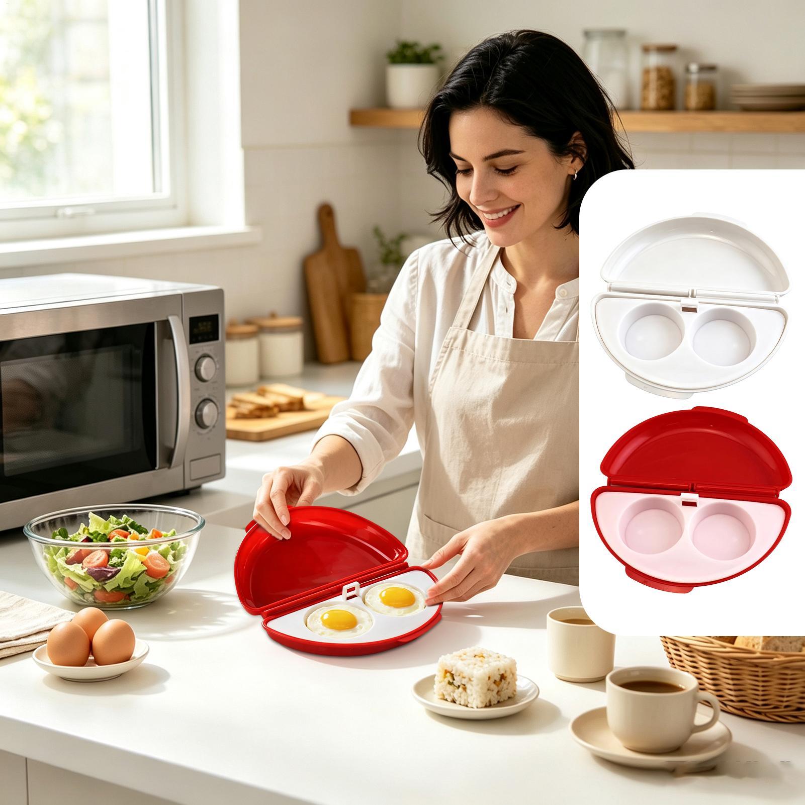 2つの空洞を備えた電子レンジ用オムレツメーカー、素早く温めて - Microwave Oven のレビューと価格