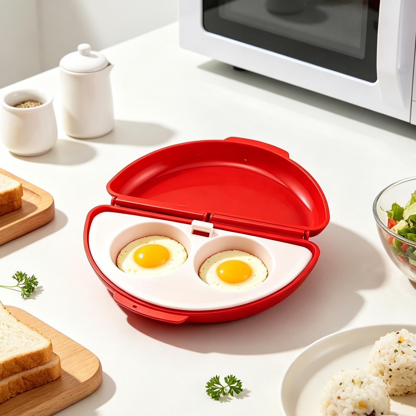 2つの空洞を備えた電子レンジ用オムレツメーカー、素早く温めて - Microwave Oven のレビューと価格