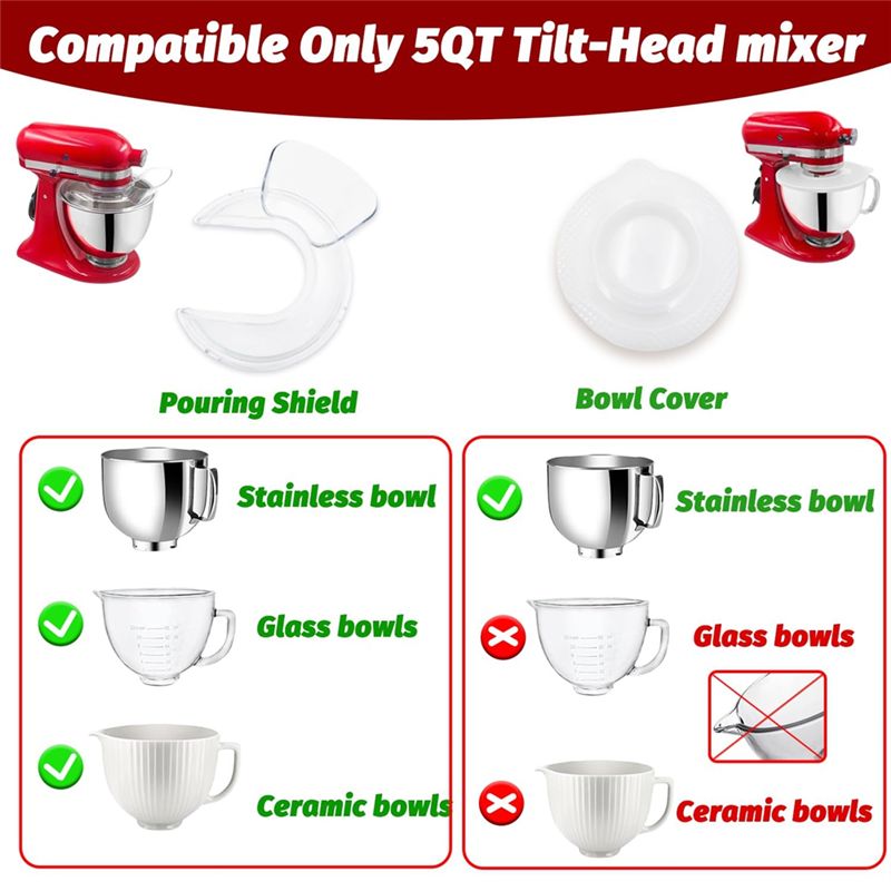A19F：キッチンエイド製4.5～5クォートのステンレス製ボ - Stand Mixer のレビューと価格
