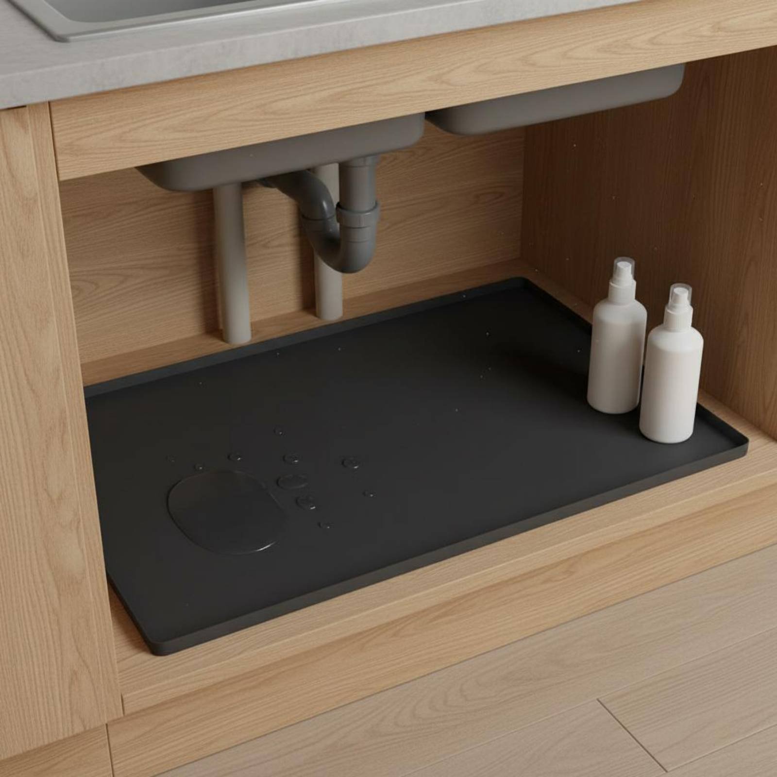 防水シンク下マット お手入れ簡単 シリコン製シンク下マット  - Kitchen Appliances Cabinet のレビューと価格