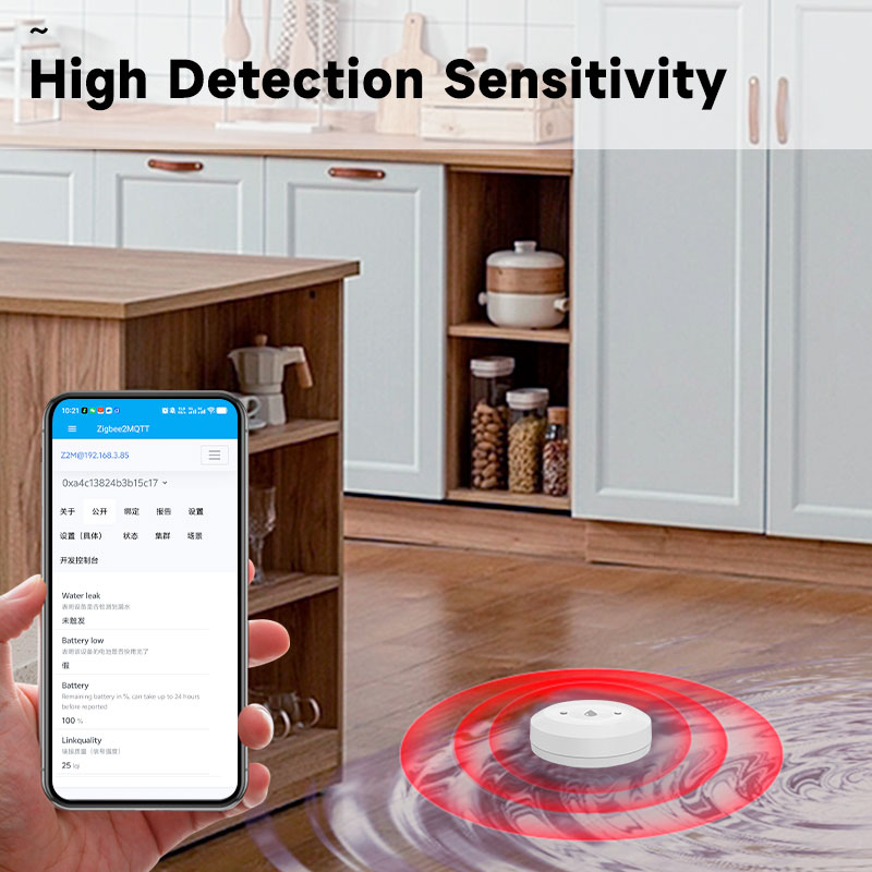 スマート Zigbee 水漏れ検知器 洪水センサー リモート - Kitchen Appliances Video のレビューと価格